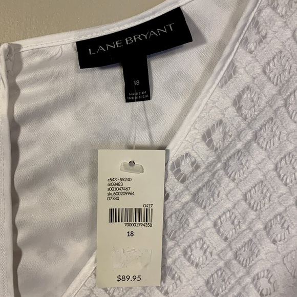 Lane Bryant size 18 white lace dress zipper back - Picture 3 of 6